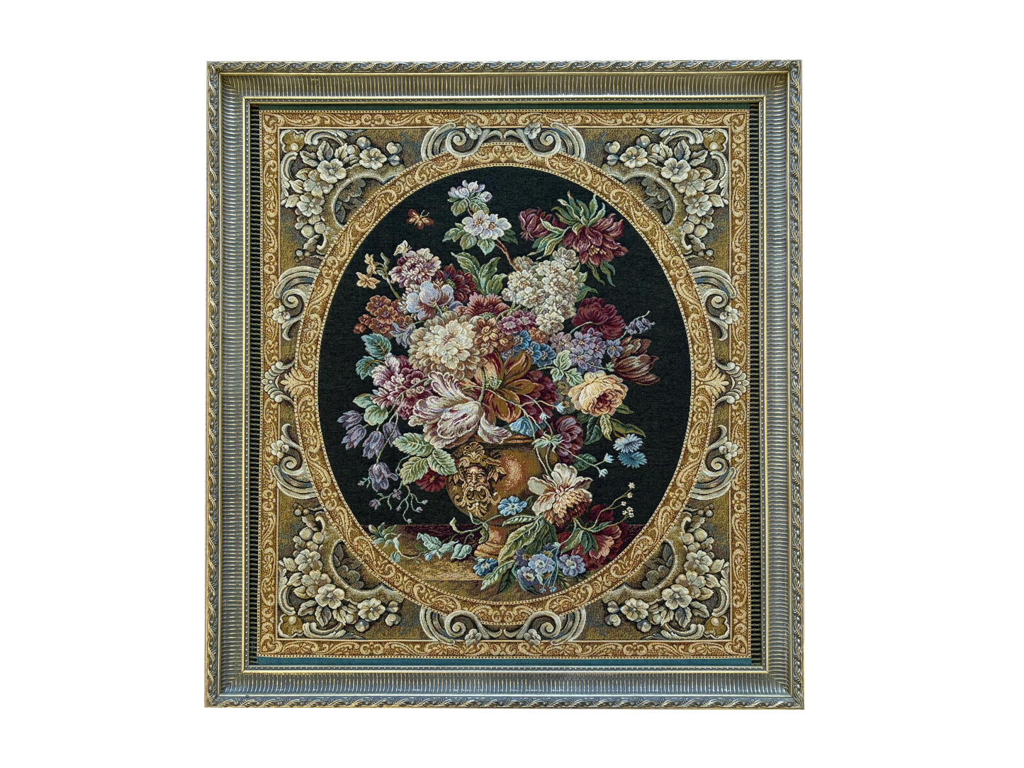 Arazzo Emoldurado — Bouquet Floral, Estilo Seiscentista