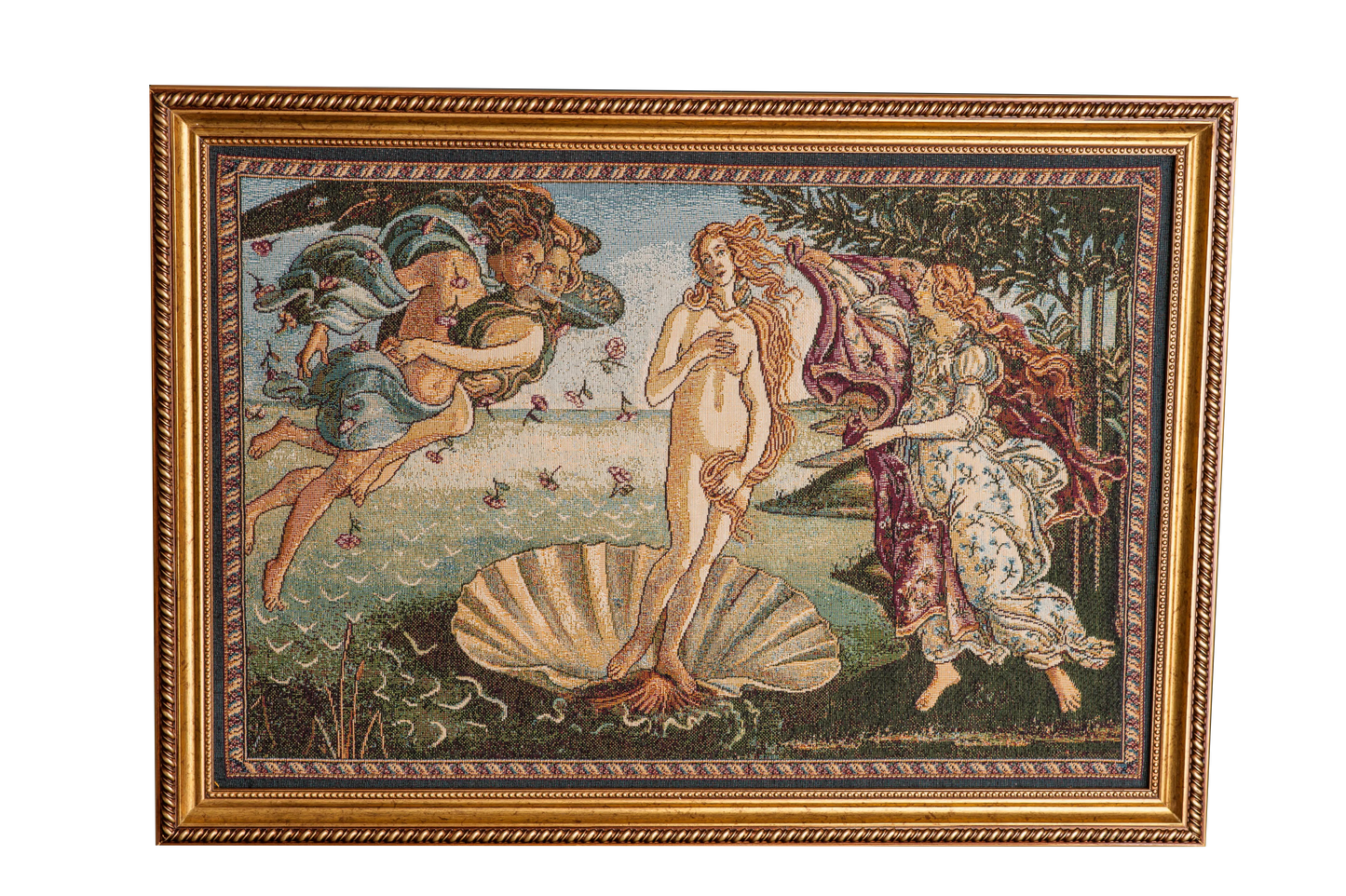 Arazzo Emoldurado — O Nascimento de Vênus, Botticelli