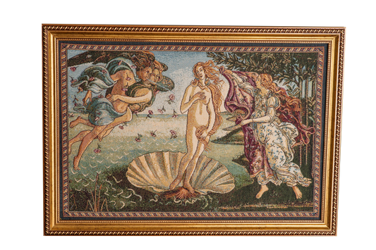 Arazzo Emoldurado — O Nascimento de Vênus, Botticelli